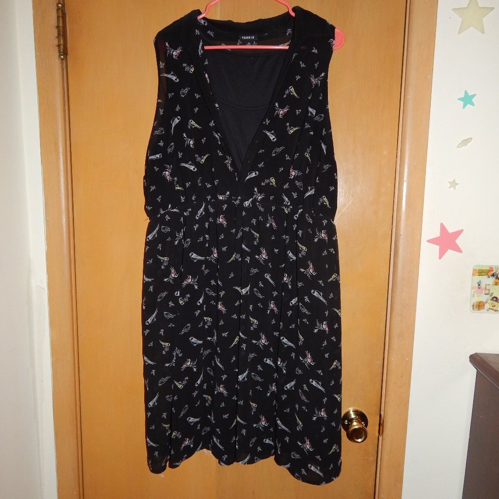 Torrid Sleeveless Chiffon Drape Dress